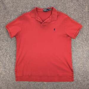Polo Ralph Lauren Polo Shirt Mens Large Red Custom Fit Pony Logo Short Sleeve